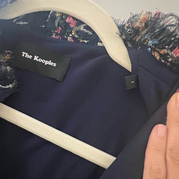 The Kooples Blue Bird Silk Chiffon Dress Size 0 - Picture 6 of 8